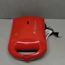 Holstein Housewares 4-Section Heart Shaped Waffle Maker, Non-Stick Waffle Iron, Mini Waffle Maker for Kids, Non-Toxic Coating, Easy to Clean, Makes 4 Heart-Shaped Waffles in Minutes, Red