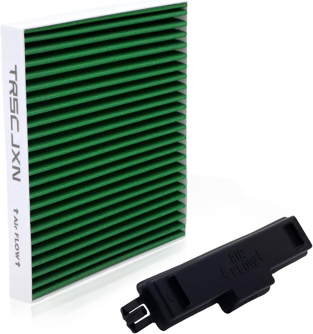 68406048AA Upgraded Activated Cabin Air Filter(Green)&Filter Access Door Fit for Dodge Ram 1500 2500 3500 4500 5500 2011-2020,for Avenger Journey Chrysler 200 Replaces# 68052292AA 68318365AA 5058693AA