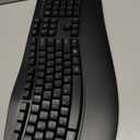 Wireless Keyboard and Mouse Combo, 2.4G Full Size Wave Keys Ergonomic Keyboard with Wrist Rest and 3-Level DPI Adjustable Wireless Ergonomic Mouse for Windows, Mac OS Desktop/Laptop/PC(Black)