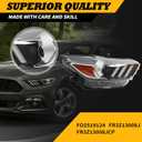 Passenger Side Xenon Headlight Compatible with Mustang 2015-2017 w/DRL Front Right FO2519124 Projector Headlamp