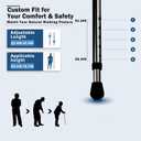 Cane with Seat, Folding Walking Cane Chair with LED Light, Height Adjustable Lightweight Aluminum Walking Stick with Seat, Portable Seat for Seniors & Adults