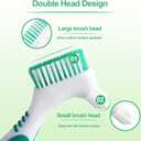 Denture Brush 6Pcs Denture Toothbrushes,Denture Cleaning Care Cleaning Brush,Double Sided Toothbrush for Denture Cleaning Care