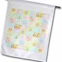 3dRose fl_20358_1 Baby Jungle Animals Alphabet Print Garden Flag, 12 by 18-Inch