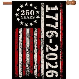250 Anniversary Usa Garden Flags for Outside, 250 Anniversary USA Flag 1776-2026 Commemorative USA 250th Anniversary Banner 4th of July Decorations Patriotic Yard Sign Double-Sided Waterproof House Flag 28x40 Inch 250 Year American Flag