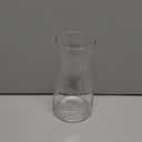 8 inch Clear Glass Flower Vases for Centerpiece Table Home Indoor Desk Decor,Ins Modern Boho Style Vase for Wedding Housewarming Gift (White)