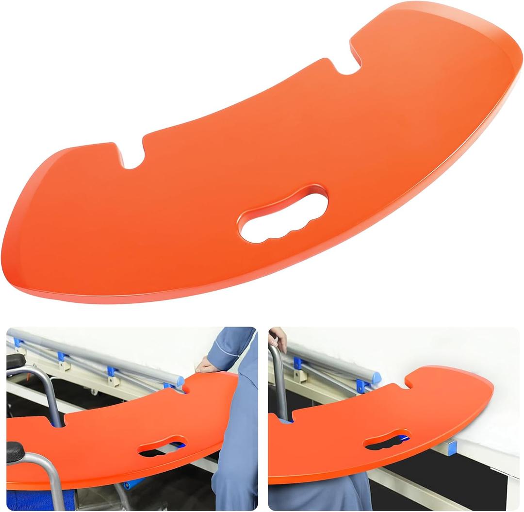 Transfer Board, Slide Board for Transferring, Sturdy Transfer Board from Bed to Wheelchair, Slide Board for Smooth and Easy Sliding, 30 * 8 * 0.8, Weight Capacity 440lbs (Orange)