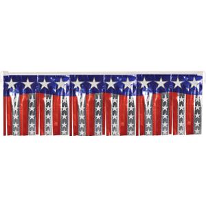 FR Metallic Stars & Stripes Fringe Banner Party Accessory (1 count) (1/Pkg)