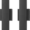 EDISHINE 2 Pack LED Outdoor Wall Lights Dimmable, 3000K 4000K 5000K, 15.7" Modern Black Outdoor Wall Sconce, IP65 Waterproof, Linear Exterior Wall Light for Entrance, Hallway, Garage, Porch