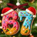 4 x 67 Ornament  Donut 6 7 Christmas Ornaments  Funny Christmas Ornaments  67 Meme Gag Gifts for Kids, Girls  Trendy Stocking Stuffers for Teens  Acrylic 6 7 Trending Ornament Decorations 2025