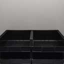 Akro-Mils 30235 AkroBins Plastic Storage Bins, Space-Saving Stackable Bins for Garage, Pantry, Craft Organization, 11" x 11" x 5", Black, 6-Pack