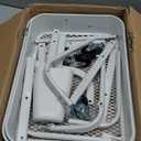 2Tier Plastic Rolling Utility Cart with Handle Tower Rack Snack Cart with Wheels MultiFunctional Storage Trolley for Kitchen Bathroom Laundry Home Office Living Room Organization, White