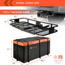Hitch Mount Cargo Carrier Rack Basket 60"*25"*6"+Waterproof Bag 25 Cu.Ft.