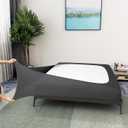 Box Spring Cover King Size - Jersey Knit & Stretchy Wrap Around 4 Sides Bed Skirt for Hotel & Home - King/Cal King/Olympic Queen, Heather Gray