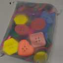 Fun Express Jumbo Buttons for Crafts Bulk Set - 94 Extra Large Plastic 8 Vivid Colors & Shapes | 2 Inch Big Buttons for Kids Classroom Activities, Sorting Games & DIY Art Projects