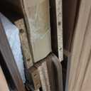 Farmhouse Shoe Storage Cabinet with 2 Flip Drawers & Barn Door