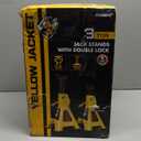 YELLOW JACKET Car Jack Stands 3 Ton with Double Locking and Large Foot Base for Lifting SUVS, Heavy Duty Steel, 6600 lb Capacity, 1 Pair, Yellow