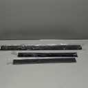 30" Slide-in Range Rear Filler Kit,Stove Gap Filler Strip, Stainless Steel Backsplash for Stove, Stove Trim Kit with Most Brands Between Stove and Backsplash(Black) With 2 PCS Stove Gap Covers