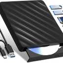 5 in 1 External Bluray Drive, USB 3.0 Type-C Slim Optical External Bluray DVD Burner with SD/TF Card Reader 2 USB 3.0 Hubs Compatible with Windows XP/7/8/10 MacOS MacBook Laptop and Desktop