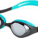 ARENA Unisex Kids Junior Air Mirror Swim Goggles for Swimming Ages 6 to 12 Air Seals Anti-Fog Coated Lens Adjustable Strap (Smoke/Black)