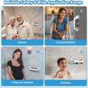 Grab Bars for Bathtubs and Showers 3 Suction Cups Shower Handle, Heavy Duty Safety Shower Grab Bars for Seniors and Elderly, Handicap Bars for Bathroom 2 Pack, Gray