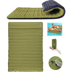 Megior Camping Sleeping Pad, Extra Thickness 4 Inch Inflatable Sleeping Mat Lightweight Waterproof Camping with Built-in Air Pump Air Mattress for Backpacking, Hiking, Tent, Traveling