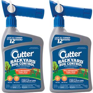 Cutter Backyard Bug Control Spray Concentrate (2 Pack), Kills Mosquitoes, Fleas & Listed Ants, 32 Fl Ounce Cutter Backyard Bug Control Spray Concentrate (2 Pack), Kills Mosquitoes, Fleas & Listed Ants, 32 Fl Ounce