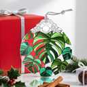 Christmas Ornaments: Stained Glass Ornament, Christmas Tree Ornament, Hanging Ornaments for Home Decor & Xmas Tree Decorations  Exquisite Holiday Decor, Gifts & Holiday Present - Monstera