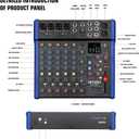 Audio Mixer, 10-Channel DJ Mixer Bluetooth Studio Mixing Board Audio with 99 DSP Effects USB Drive+48V Phantom Power, XLR Microphone Jack Professional Mixer For Karaoke Studio Streaming