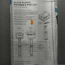 ARCHITECTURAL MAILBOXES Grand Haven Plastic, Mailbox and Post Kit, Black Extra Large