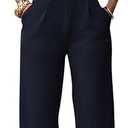 Pink Queen Jumpsuits for Women Dressy V Neck Sleeveless Wide Leg Long Pants Rompers XL