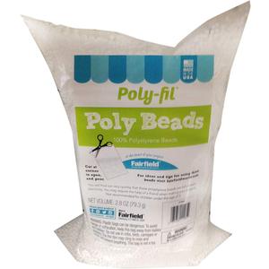 Fairfield Poly-Fil Poly Beads, Premium Polystyrene Stuffing Beads, Stuffing for Stuffed Animals, Toys, and Dolls, Ideal for Floam and Slime, Bean Bag Filler, 2.8-ounce Bag