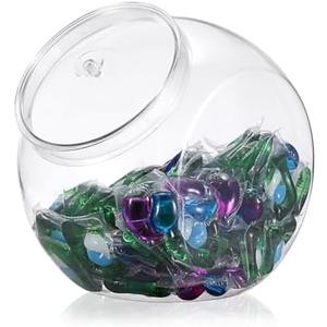 Sumnacon Laundry Pods Container with Lid Wide Mouth Laundry Room Organization Containers Plastic Food Storage Jar with Lid for Pantry Versatile Candy Jar or Cookie Containers for Kitchen