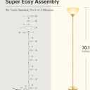 BoostArea Floor Lamp, 12W LED Standing Lamp, 70.1 Tall Lamp, Replacement LED Bulbs, 2700K Warm White, Eye-Caring, Torchiere Floor Lamps for Bedroom, Living Room, Office, Reading