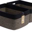 MiniArk Large Storage Baskets for Shelves, Closet Organizers Bins for Clothes Blanket Towels, Baby Nursery, Toy Baskets Box, Woven Rope Baskets, 17 x 13 x 7.5, 2 Packs Woven Brown
