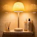 Waterproof Shower Lamp, Bathroom Lamp with 16 Color Ocean Wave Projector | Spa-Like Rechargeable Shower Light with Remote & Touch Control Dimmable, Cordless Mood Night Light for Inside Showe, Bathtub