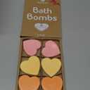 Bath Bombs for Women, Stocking Stuffers, Bath Bombs Fruit Scented Strawberry, Orange, Coconut, 6 x 2 oz