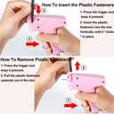 Stitch Gun for Clothes, Tagging Gun for Clothing, Micro Handheld Tag Gun Quick Stitch Sewing Gun, Portable Quick Clothing Fixer Hemming Tool Includes 6 Needles and 1000 Black White Fasteners (Lake Blue)