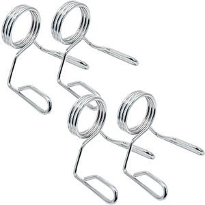 Barbell Spring Collar Weightlifting Accessory Olympic Weight Bar Clips Fast Lock Grip for Dumbbells Squats Bench Press Sold in Pairs