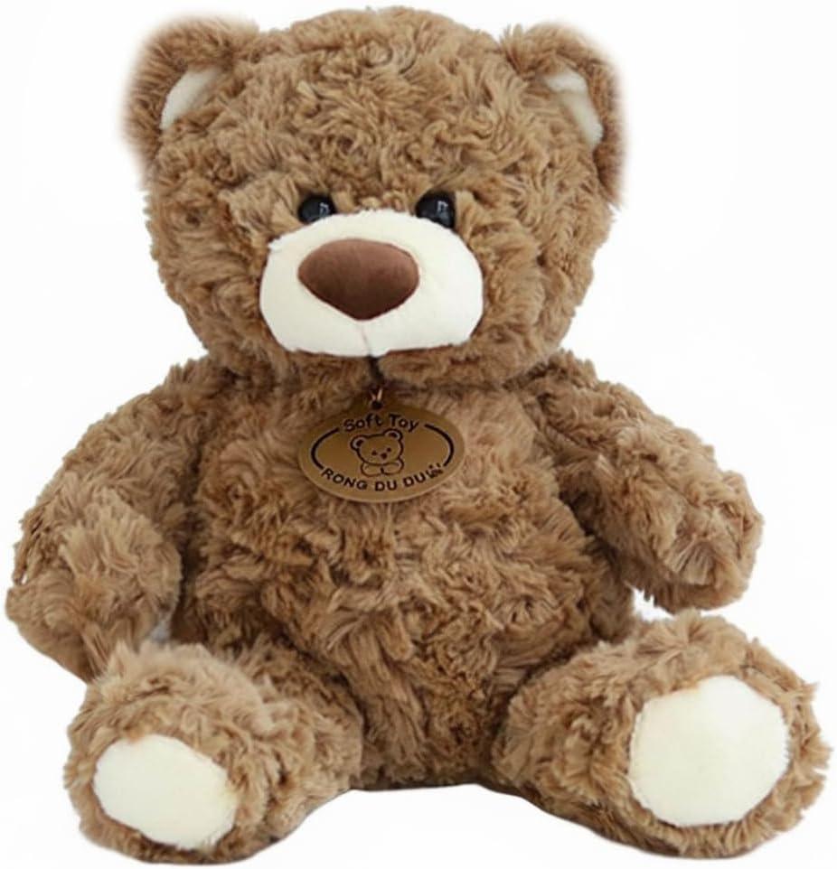 10Inch Teddy Bear Stuffed Animal, Soft Stuffed Teddy Bear Plush Toy, Birthday Xmas Gifts for Kids Baby (Dark Brown)