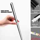 JARBIH 3.3ft/1M LED Recessed Aluminum Profiles,YW Shape 45º Oblique Beam, 6 Packs