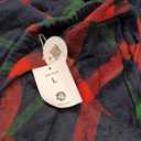 Tanming Women's Winter Warm Elastic Waist Wool Plaid A-Line Pleated Long Skirt (Dark Blue-L)