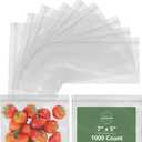 Zip Bags  7x5 Inches (1000 Count), 2 Mil  Clear Plastic Reclosable LDPE Poly Sandwich Baggies with Resealable Lock Seal Zipper  For Snacks, Cookies, Candies, Treats, Pastries, Party