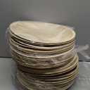 3pcs Palm Leaf Plates Assorted Storage Trays for Snacks Desserts for Parties Gatherings and Home Use Round Dinnerware
