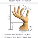 Mannequin,Mannequin Hand,Hand Model,Hand Mannequin for Nails,Drawing Mannequin Wooden Hand,Wooden Mannequin,Wood Hand,Hand Model for Drawing,  Male_right 7.9 in