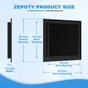 2-Pack 20"x20" Gable Vents Premium Aluminum Vents for Attic, Garage, or Exterior Wall Use 18"x18" Vent Opening for Smooth Air Exchange