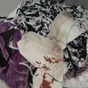 Spooktacular Creations Zombie Halloween Cheerleader Costume, Girls Scary Cheerless Costume, Kids Dead Cheerleading Outfit for Halloween Role Play Themed Parties, Purple Black, XL (X-Large(12-14 yrs))