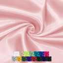 P Pothuiny 3 Yards x 55 Inch Wide Blush Pink Satin Fabric by The Yard, Silky Charmeuse Satin Fabric for Bridal Wedding Dress Decor DIY Apparel Crafts