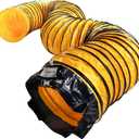 MOUNTO 25FT PVC Flexible Duct Hosing for Exhaust Fan (12inch w/o bag)