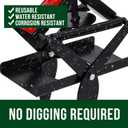 Garsum EasySet Mole Trap, Black Scissor Trap for Lawns, Reusable Quick and Clean Kill Vole Trap, 1 Set