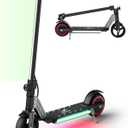 Classic Foldable Electric Scooter for Kids, Bright Front Lights, Shining Pedal Lights, LED Display, Dual Brakes 150W Motor Kids Electric Scooter, UL2272 Certified